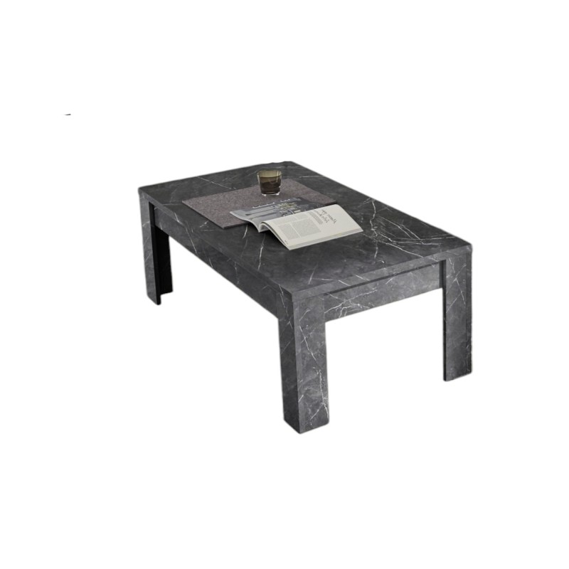 Table basse COLOMARMO – Noir effet marbre – Élégance et modernité pour votre salon