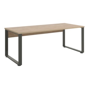 Bureau professionnel droit 170cm – Chêne doré et noir – Collection DEPÉ