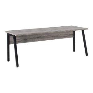 Bureau droit 150cm chêne gris Sherman & noir – Collection SOON – Design professionnel