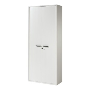Armoire de bureau – 2 portes et étagères – Collection SOON – Blanc Mat