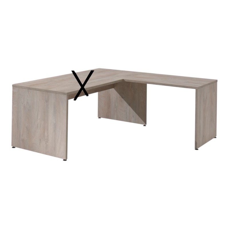 Retour de bureau YUKON – 100 cm chêne brut – Extension design pour bureau professionnel