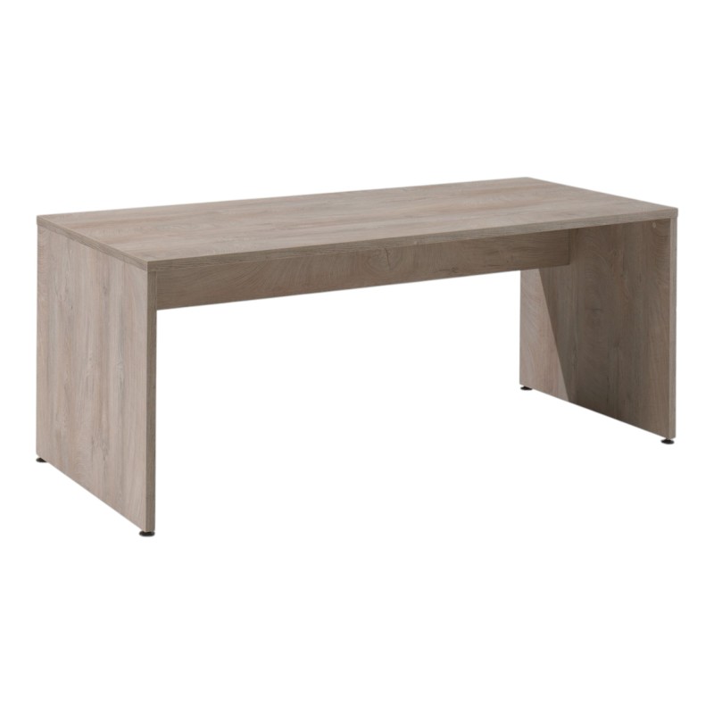 Bureau professionnel YUKON – 180 cm chêne brut – Grand bureau design et robuste