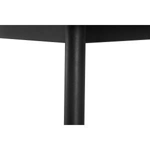 Lot de 4 chaises de salle à manger KEIZO – Design moderne – Pieds en métal noir – Revêtement PU