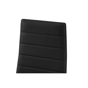 Lot de 4 chaises de salle à manger KEIZO – Design moderne – Pieds en métal noir – Revêtement PU