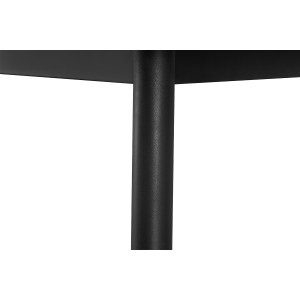 Lot de 4 chaises de salle à manger KEIZO – Design moderne – Pieds en métal noir – Revêtement PU gris