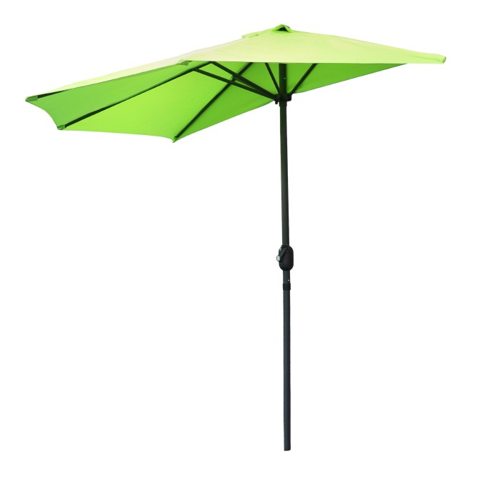 Demi-parasol mural vert...