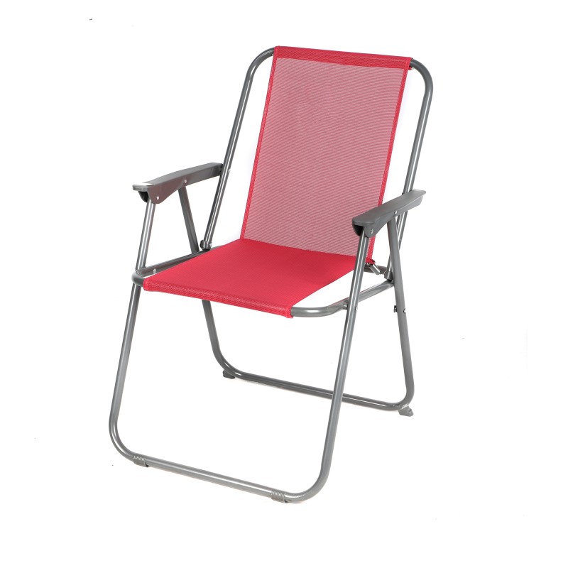 Fauteuil de jardin pliable en tissu fuchsia – Dimensions 53x55x75 cm
