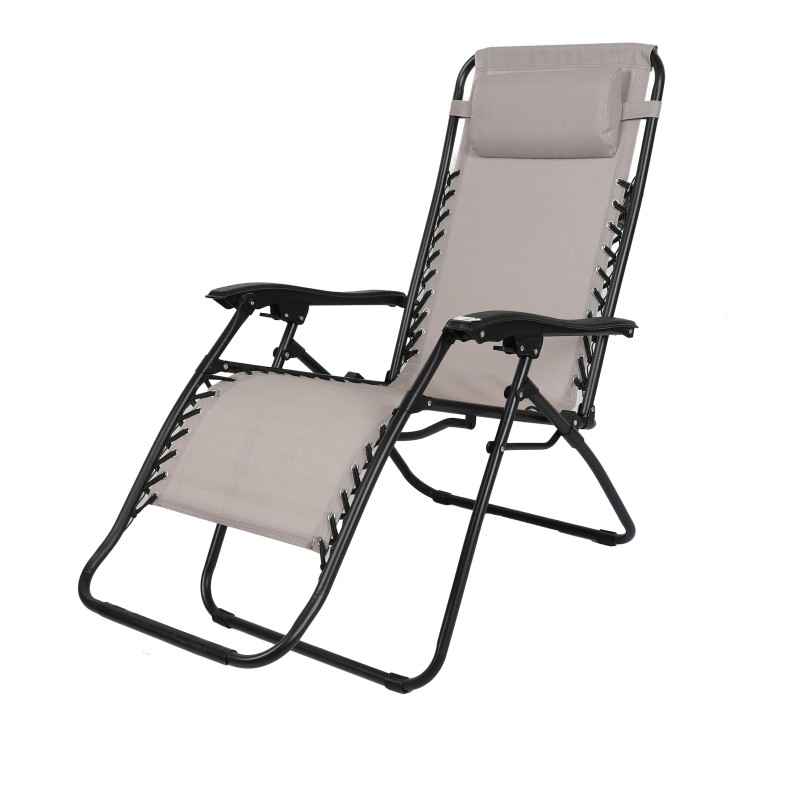 Fauteuil relax d'extérieur – 90x108x64 cm – Taupe – Confort et élégance
