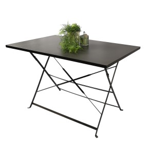 Table de jardin rectangulaire pliable – 110x70x70 cm – Métal gris – Pratique et résistante