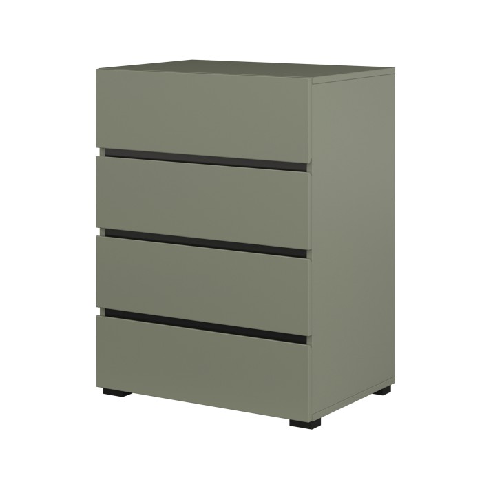 Petit buffet HAVANA – 4 tiroirs – Vert sauge – Design moderne et compact
