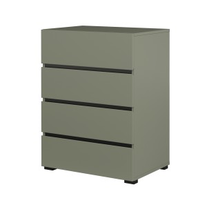 Petit buffet HAVANA – 4 tiroirs – Vert sauge – Design moderne et compact