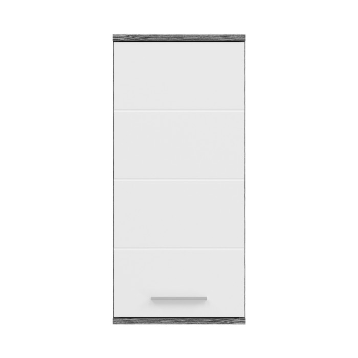 Meuble de salle de bain WILLIAM 1 porte – Blanc et gris foncé 