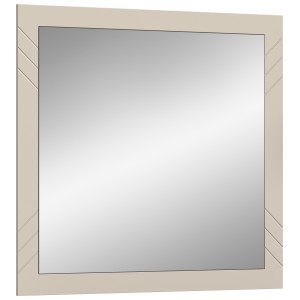 Miroir LUNA – Beige mat – Carré 80x80 cm – À suspendre 