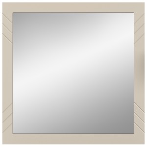 Miroir LUNA – Beige mat – Carré 80x80 cm – À suspendre 