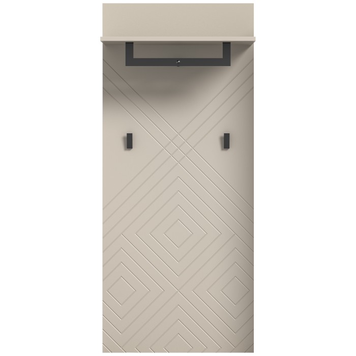 Porte-manteau suspendu LUNA – Beige mat – 60x140x35 cm 