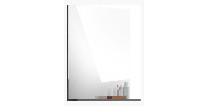 Miroir de salle de bain SCOTT – Gris foncé – 60x79x18 cm 