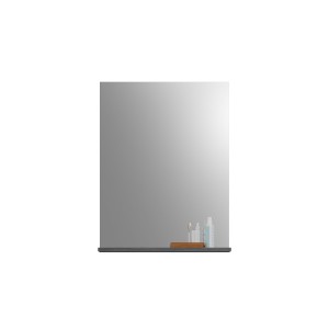 Miroir de salle de bain SCOTT – Gris foncé – 60x79x18 cm 