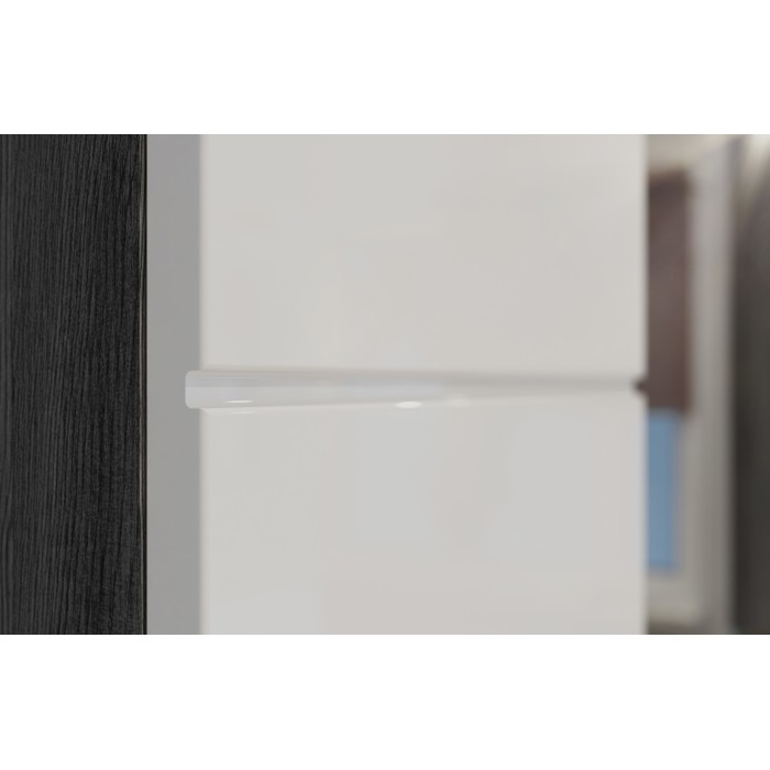 Meuble de rangement SCOTT – Machine à laver – Gris foncé et blanc – 63x191x24 cm 