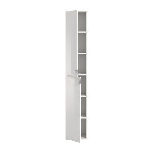 Armoire 6 portes BODITE – Rangement spacieux et design en blanc laqué 