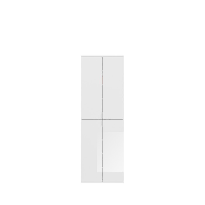 Armoire 8 portes BODITE – Rangement spacieux en blanc laqué 