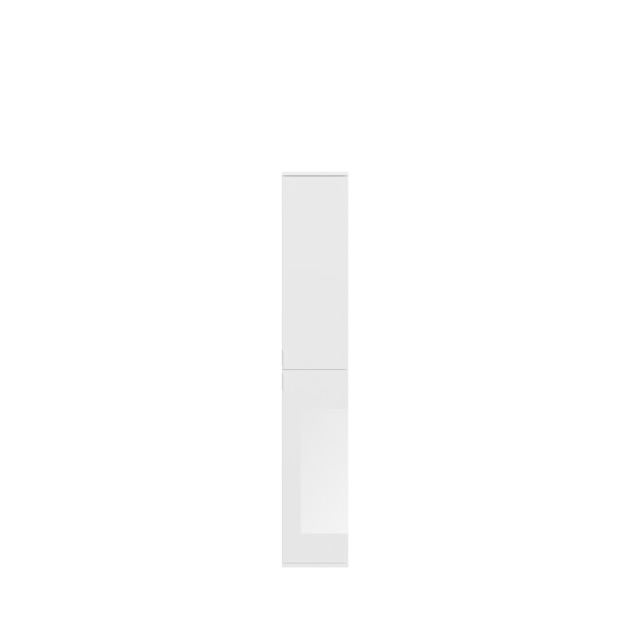 Armoire 4 portes BODITE – 2 portes avec miroirs – Blanc laqué 
