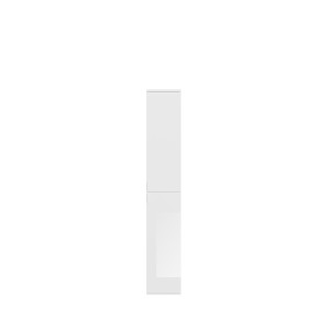 Armoire 8 portes BODITE – 4 portes avec miroirs – Blanc laqué 