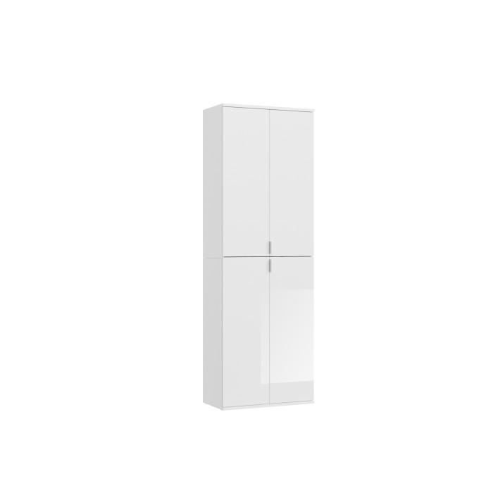 Armoire de rangement 12 portes BODITE – Blanc laqué – Design moderne 
