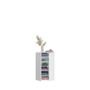Buffet BODITE – 4 portes – Blanc laqué – Design moderne 