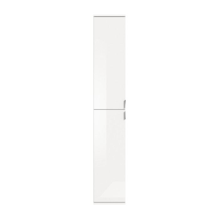 Armoire de rangement BODITE – 2 portes – Blanc laqué – Design moderne et pratique 