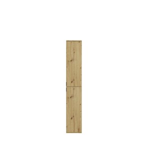 Armoire de rangement 10 portes avec miroirs + penderie + 2 tiroirs – Chêne clair – BODITE 
