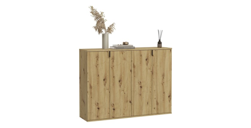 Buffet 4 portes – Chêne clair – BODITE 