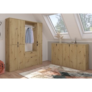 Buffet 4 portes – Chêne clair – BODITE 