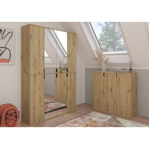 Buffet 4 portes – Chêne clair – BODITE 