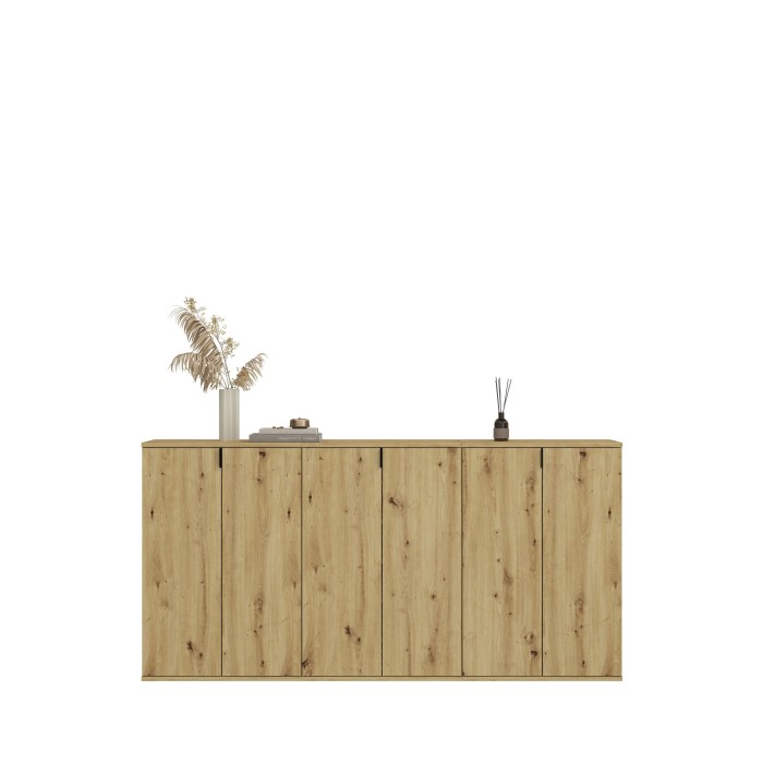 Buffet 6 portes – Chêne clair – BODITE 