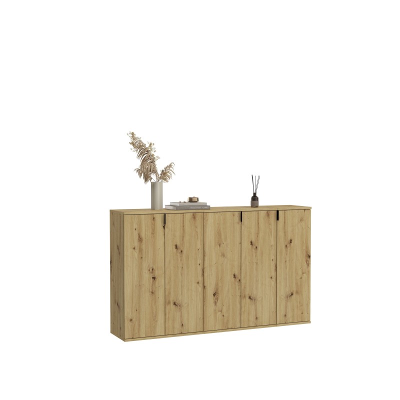 Buffet 5 portes – Chêne clair – BODITE 