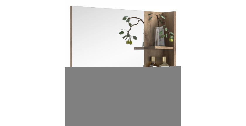 Miroir avec étagère – Chêne clair – SELMA 