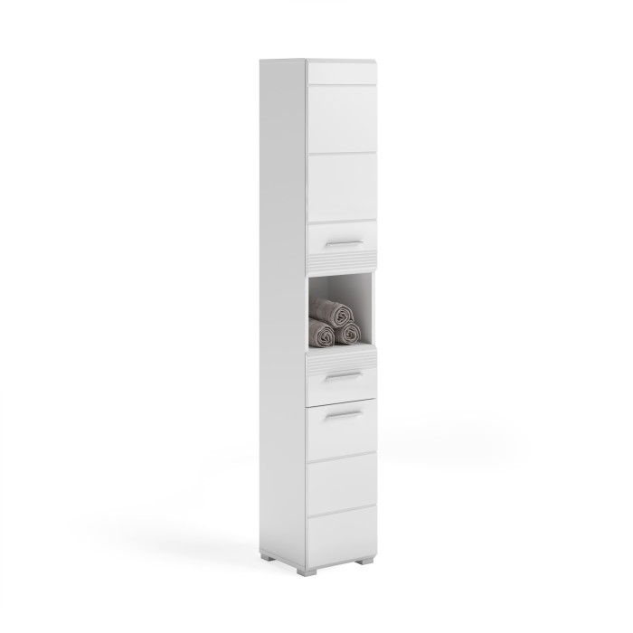 Colonne de salle de bain – Blanc laqué – KLEANKIN 