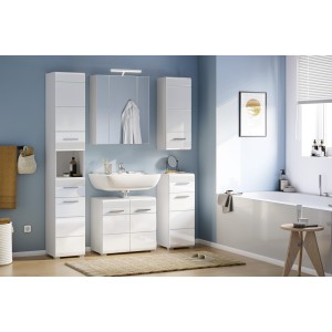 Colonne de salle de bain – Blanc laqué – KLEANKIN 