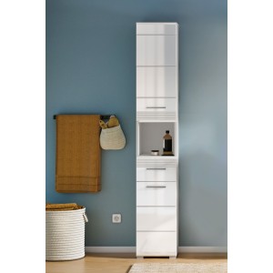 Colonne de salle de bain – Blanc laqué – KLEANKIN 