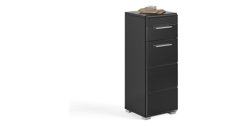 Demi colonne de salle de bain – Noir laqué – KLEANKIN 