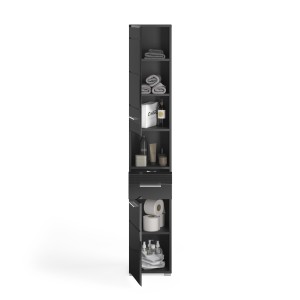 Colonne de salle de bain – Noir laqué – KLEANKIN 