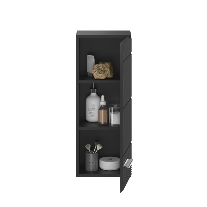 Demi colonne de salle de bain – Noir laqué – KLEANKIN 