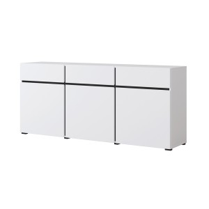 Ensemble meubles de salon HAVANA – Buffet haut, meuble TV, buffet bas – Design moderne blanc et noir