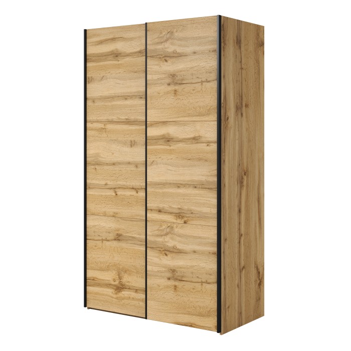 Armoire SLIDE – 120 cm – 2 portes coulissantes – Coloris chêne – Style naturel et moderne