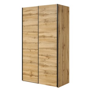 Armoire SLIDE – 120 cm – 2 portes coulissantes – Coloris chêne – Style naturel et moderne