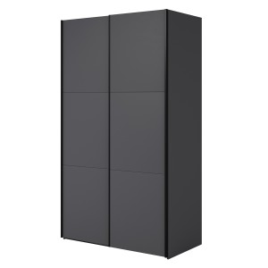 Armoire SLIDE – 120 cm – 2 portes coulissantes – Finition noire – Élégance contemporaine et modulable