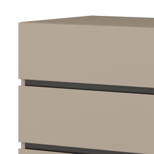 Commode HAVANA beige et noir – 4 tiroirs – Élégance moderne et rangement compact