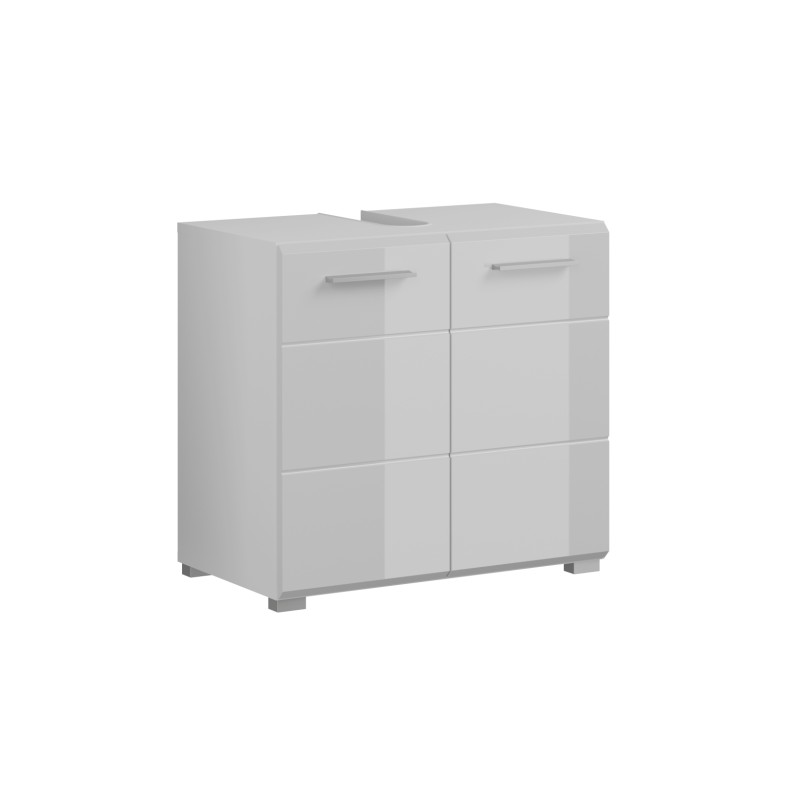 Meuble sous vasque 2 portes – Blanc laqué – VICCO