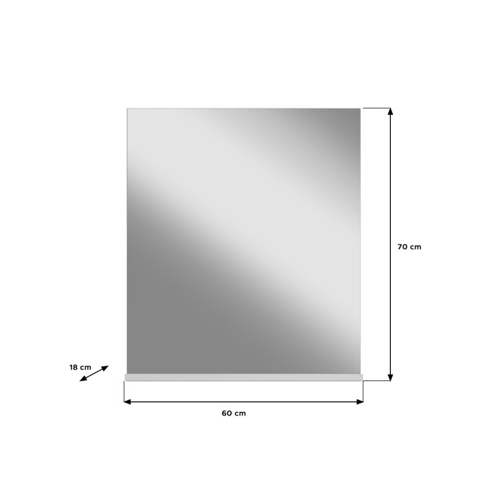 Miroir de salle de bain – Blanc laqué – VICCO