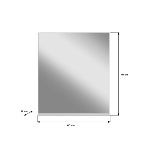 Miroir de salle de bain – Blanc laqué – VICCO